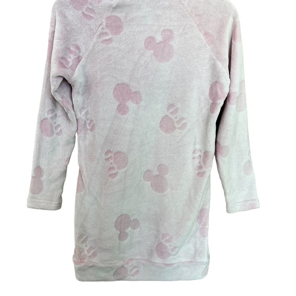 Disney Pajama Sherpa Hoodie Women XS Pink Pajama Pullover Robe Cover Mickey Ears - Picture 10 of 13